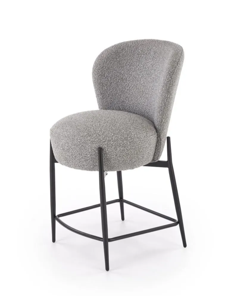 Hoker niski H126 VELVET szary loftowy I sklep meblowy MIRAT.