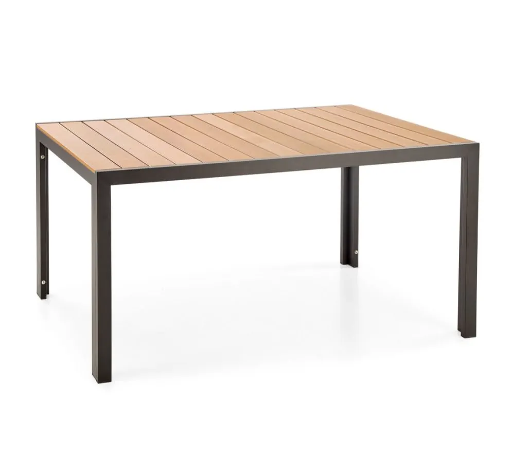 Prostokątny stół ogrodowy FIERRO 90x150 brązowy/czarny I sklep meblowy MIRAT.