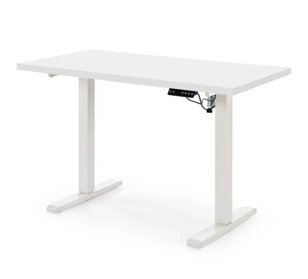 Metalowe biurko B54 120x60cm białe z regulacją wysokości I sklep meblowy MIRAT.