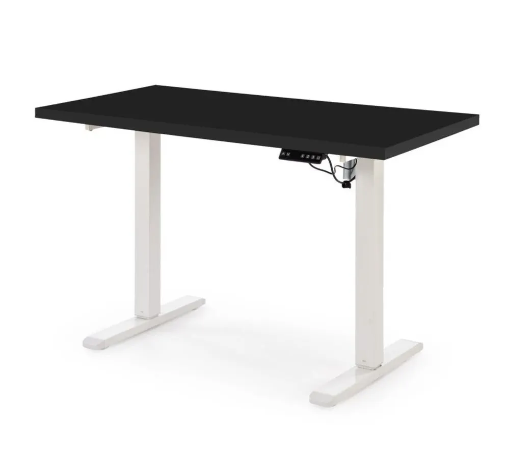 Młodzieżowe biurko B54 120x60cm czarne/białe z regulacją wysokości I sklep meblowy MIRAT.