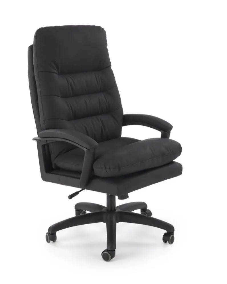 Fotel biurowy HARBOR czarny z ekoskóry I sklep meblowy MIRAT.
