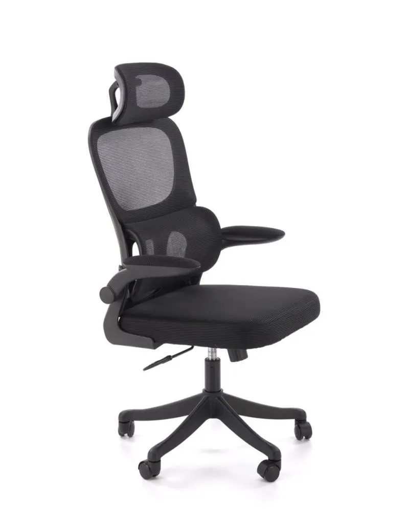 Fotel biurowy SOREN czarny z regulowanym zagłówkiem I sklep meblowy MIRAT.