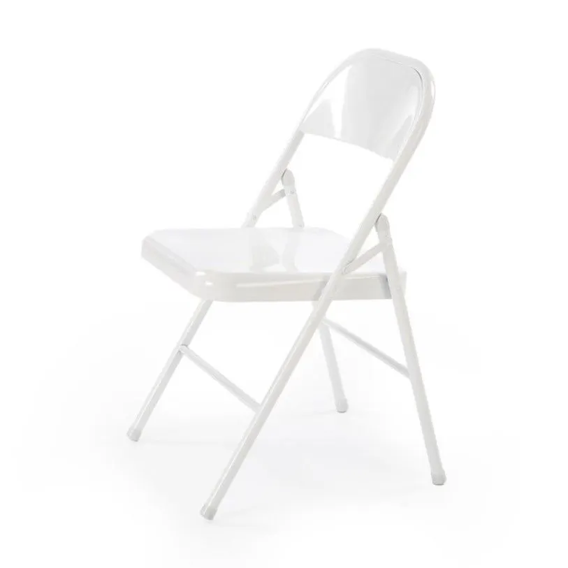 Krzesło metalowe K565 białe składane na balkon I sklep meblowy MIRAT.