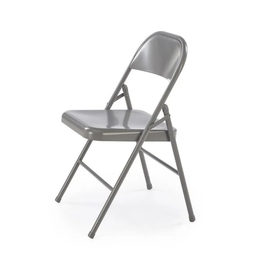 Krzesło metalowe K565 szare składane do ogrodu I sklep meblowy MIRAT. styl LOFT