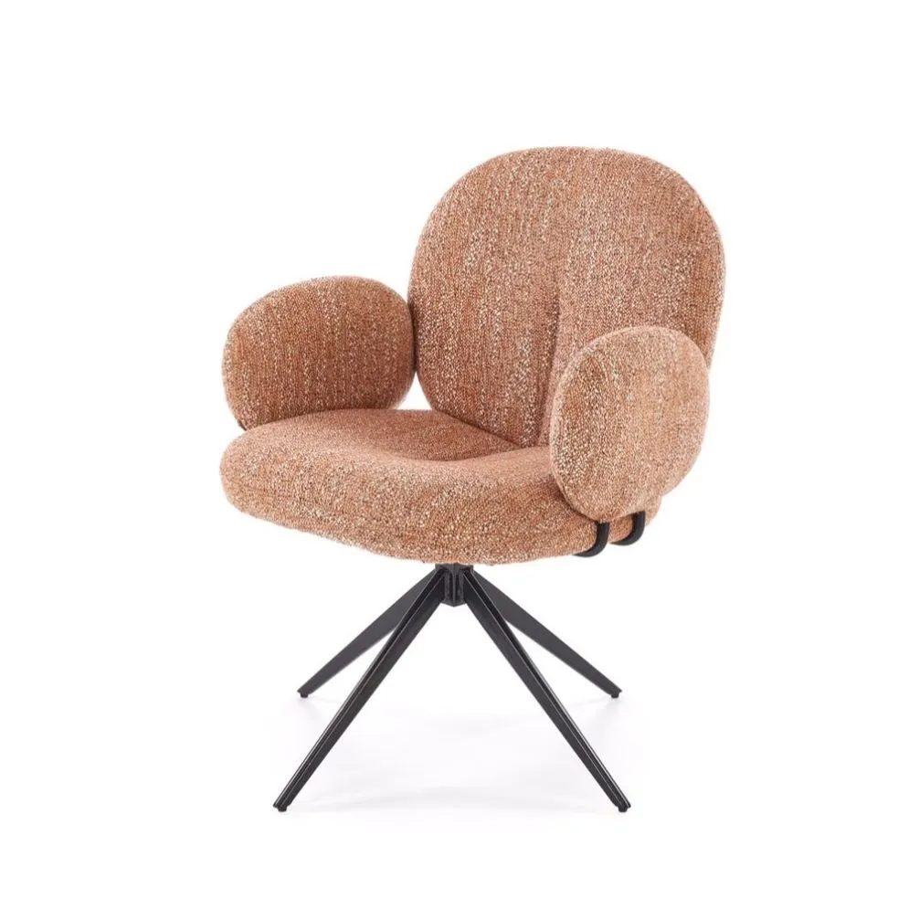 Krzesło tapicerowane K568 cynamonowe obracane do jadalni  I sklep meblowy MIRAT. styl LOFT