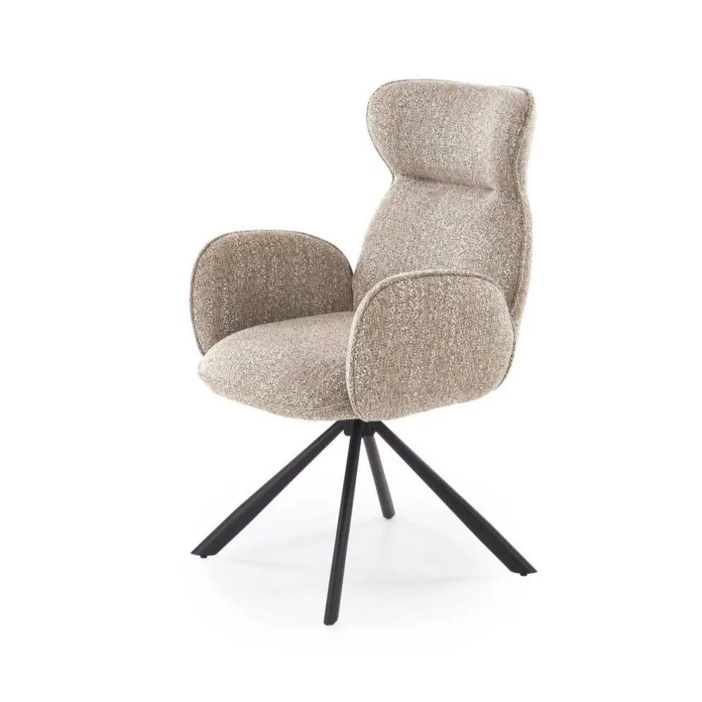 Krzesło tapicerowane K571 beżowe obracane z podłokietnikami I sklep meblowy MIRAT. styl LOFT