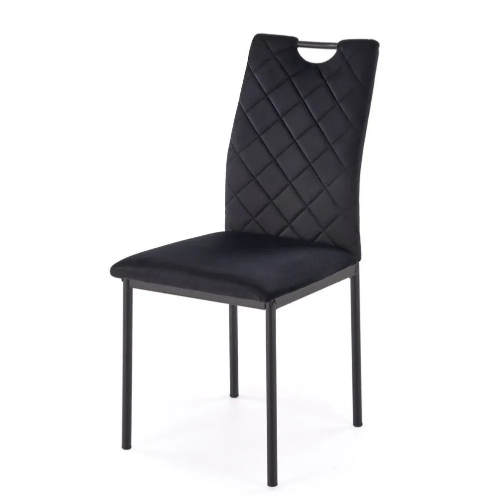 Krzesło tapicerowane K577 VELVET czarne welurowe  I sklep meblowy MIRAT. styl LOFT