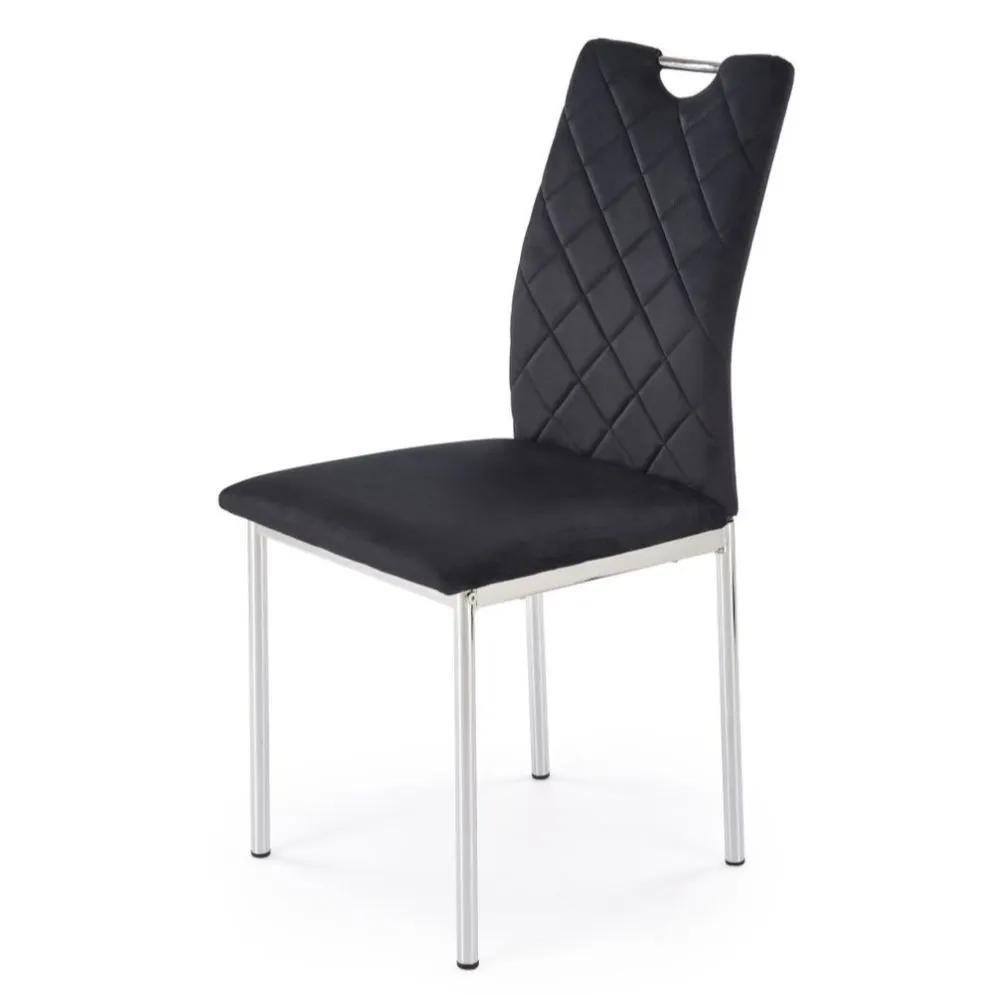 Krzesło tapicerowane K578 VELVET czarne welurowe I sklep meblowy MIRAT. styl GLAMOUR