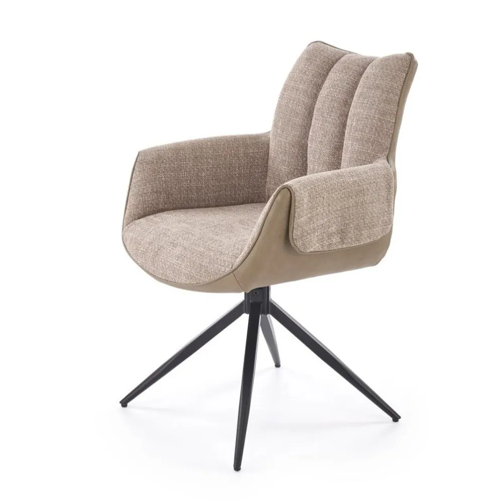 Krzesło tapicerowane K579 brązowe obracane do jadalni I sklep meblowy MIRAT. styl LOFT