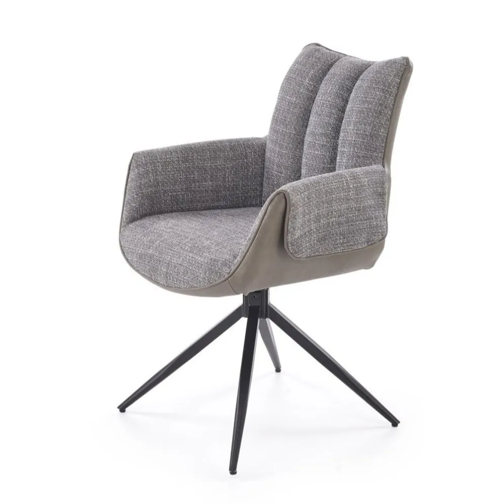 Krzesło tapicerowane K579 szare obracane loftowe I sklep meblowy MIRAT. styl LOFT
