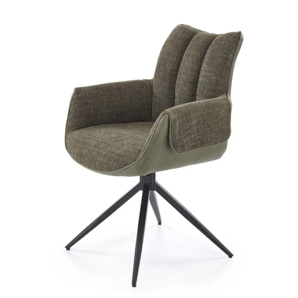 Krzesło tapicerowane K579 zielone obracane 180° I sklep meblowy MIRAT. styl LOFT
