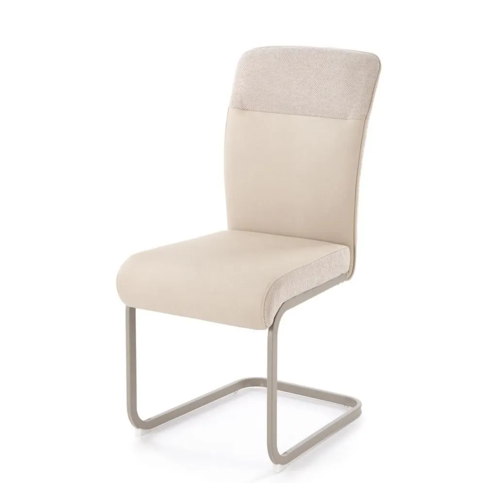 Krzesło tapicerowane K584 beżowe/kaszmirowe na płozie I sklep meblowy MIRAT.