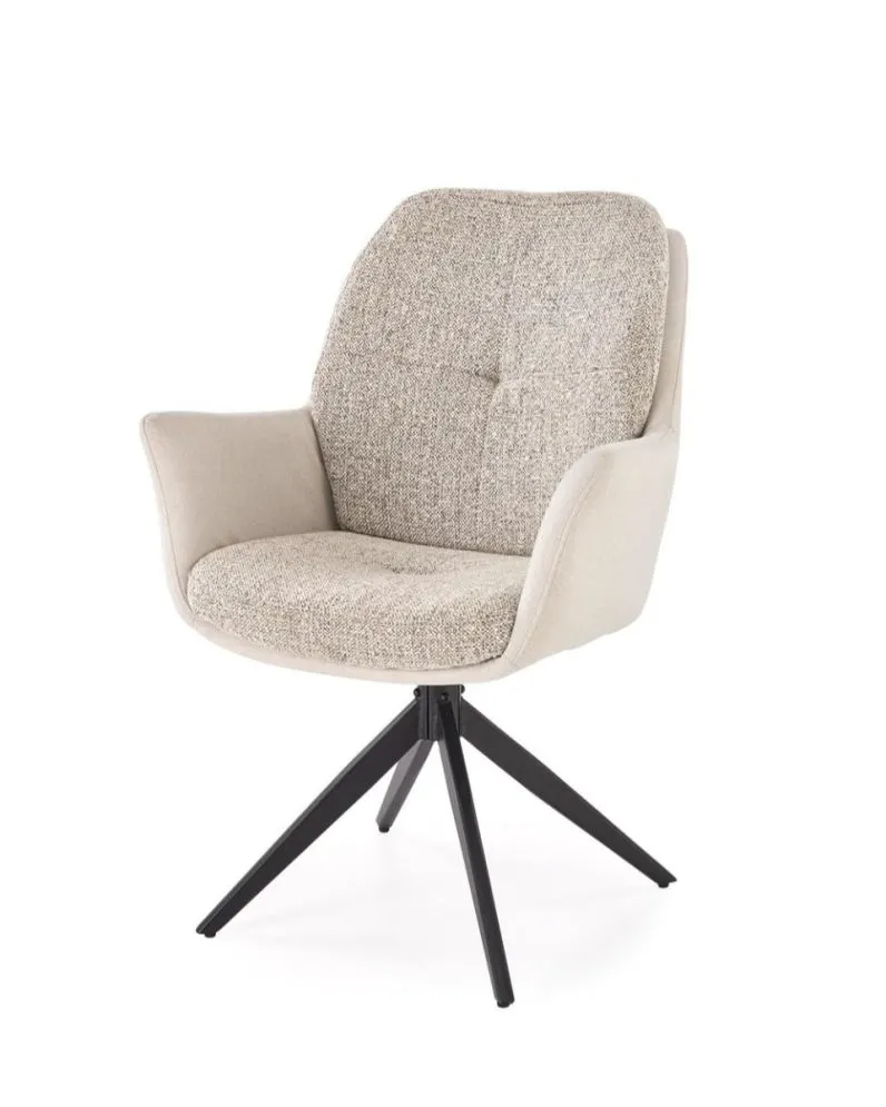 Krzesło tapicerowane K591 jasnoszare obracane do salonu I sklep meblowy MIRAT. styl LOFT