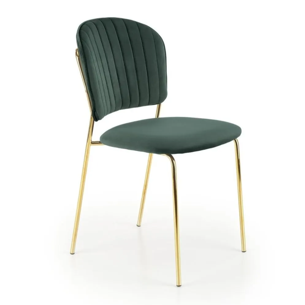 Krzesło tapicerowane K499 VELVET zielone I sklep meblowy MIRAT. styl GLAMOUR