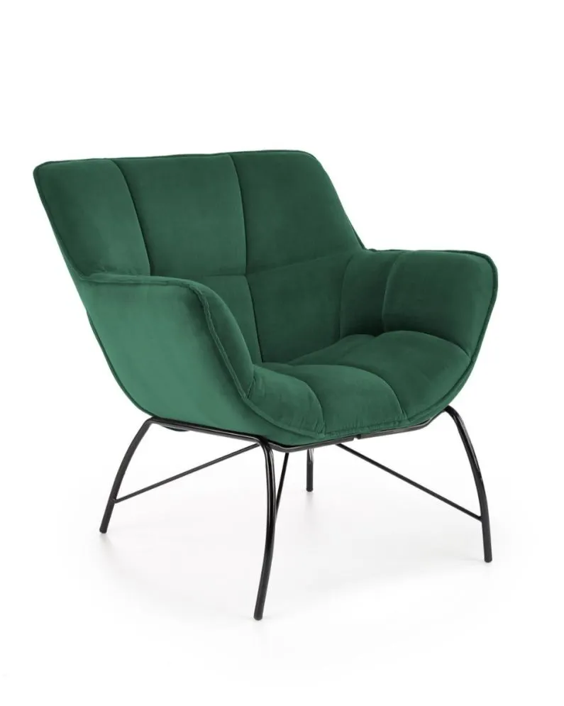 Fotel tapicerowany BELTON zielony do salonu I sklep meblowy MIRAT. styl LOFT