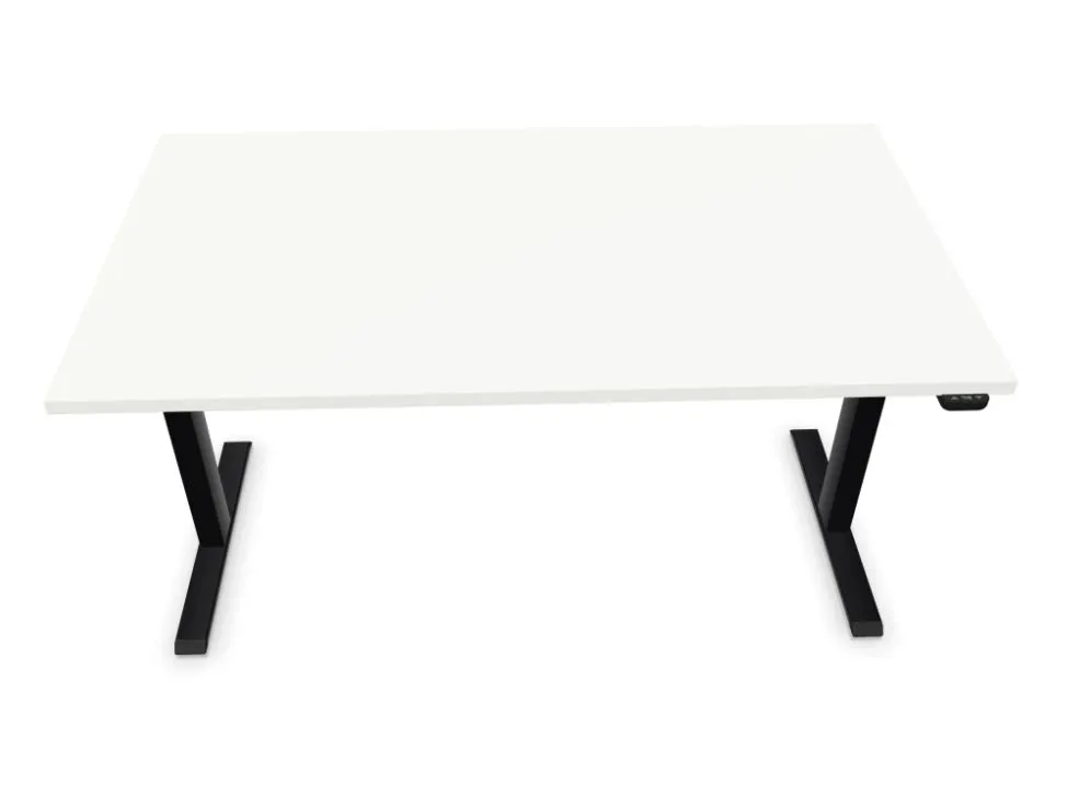 Biurko eCOMO 140x70cm białe z regulacją wysokości elektryczne I sklep meblowy MIRAT.