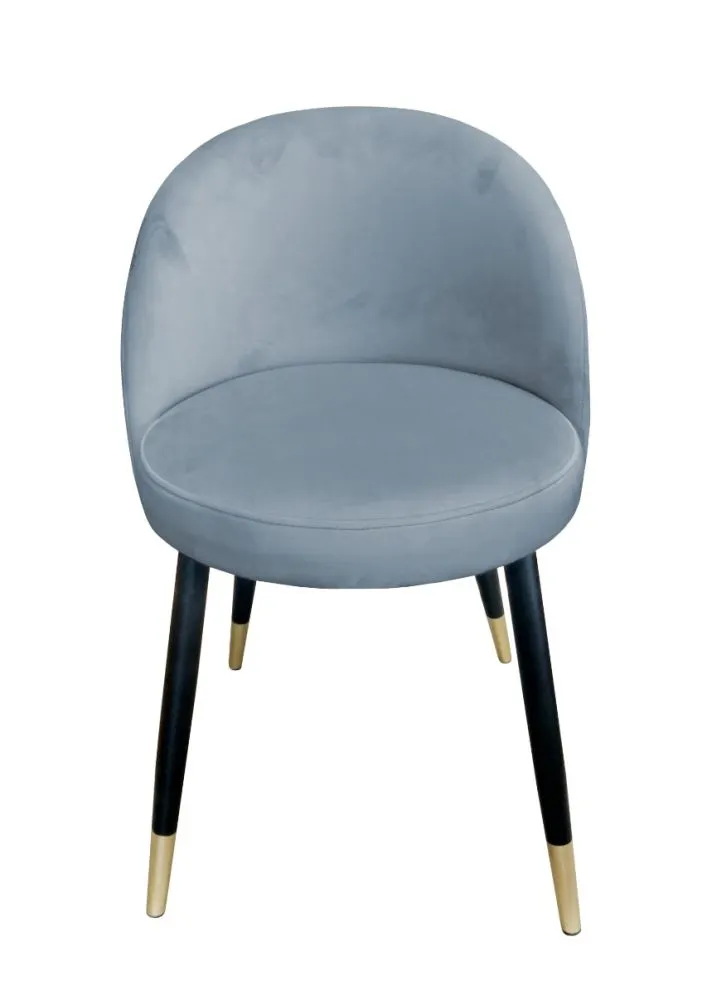 Krzesło TANEW BL VELVET GOLD szare na metalowych nogach | MIRAT.