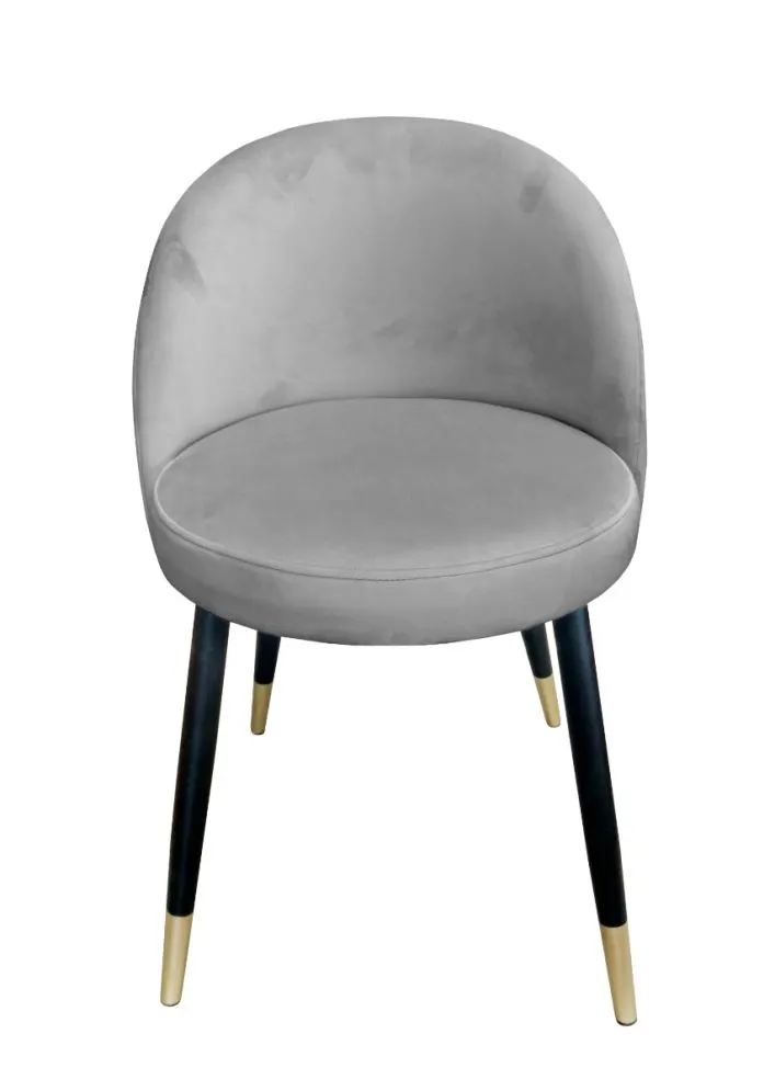 Zestaw krzeseł TANEW VELVET GOLD 2szt szare w stylu glamour | MIRAT. w stylu GLAMOUR kolekcja