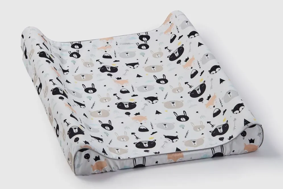 Czarno biały przewijak na komodę tapicerowany profilowany polski MISIE