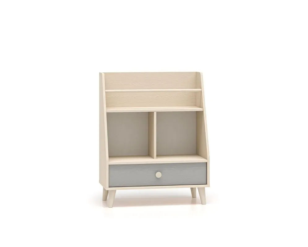 Regał dziecięcy MEVEL szary I sklep meblowy MIRAT. styl PASTELE kolekcja MEVEL