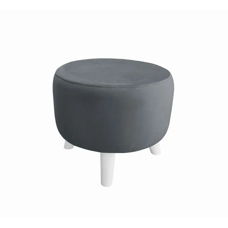 Pufa POLA BL14 ciemnoszara/biała niska I sklep meblowy MIRAT. styl SKANDYNAWSKI