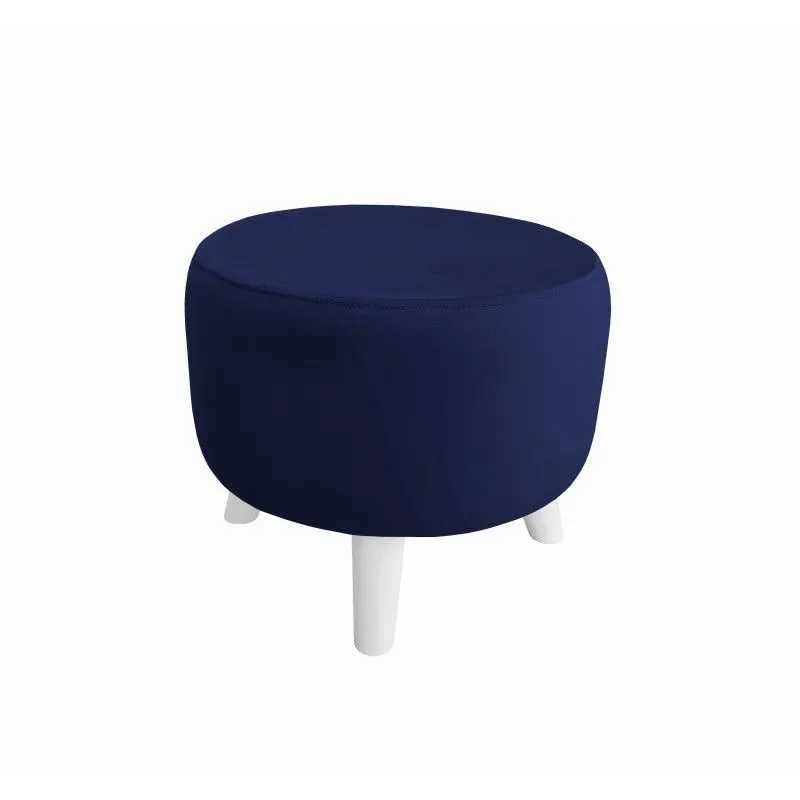 Pufa POLA MG16 granatowa/biała niska I sklep meblowy MIRAT. styl SKANDYNAWSKI
