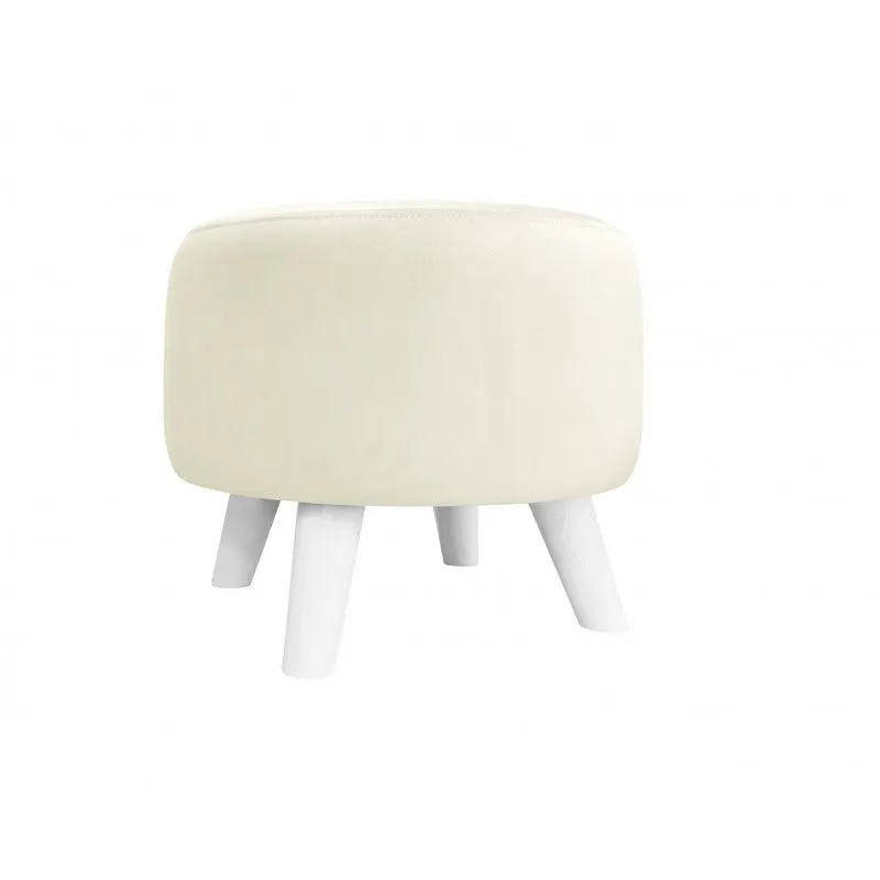 Pufa POLA MG50 kremowa/biała niska I sklep meblowy MIRAT. styl SKANDYNAWSKI