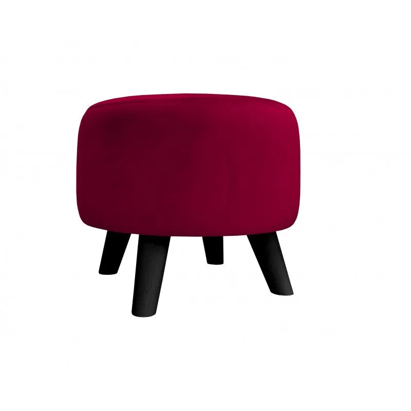 Pufa POLA MG31 bordowa/czarna okrągła I sklep meblowy MIRAT. styl LOFT