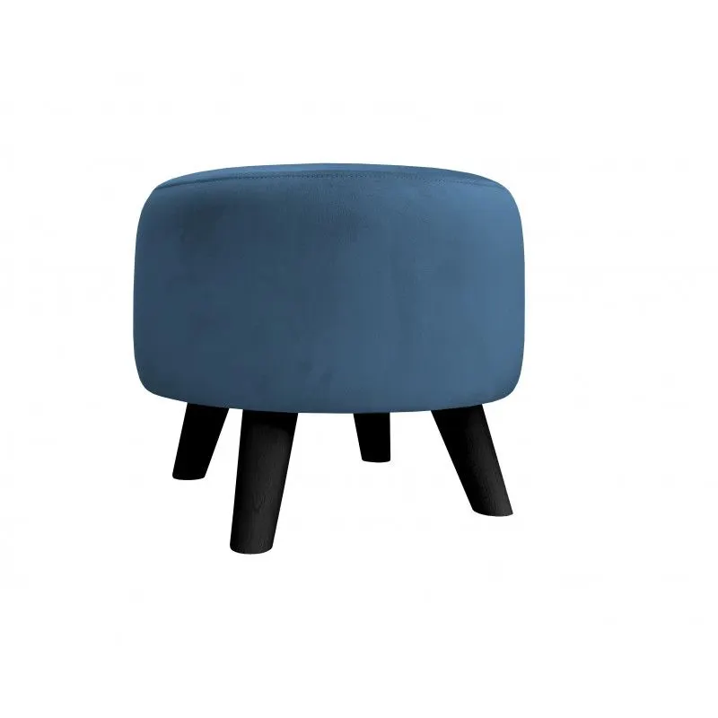 Pufa POLA MG33 niebieska/czarna okrągła I sklep meblowy MIRAT. styl LOFT