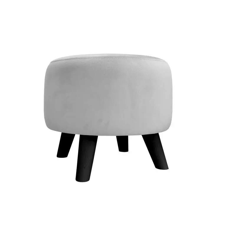 Pufa POLA MG39 jasnoszara/czarna okrągła I sklep meblowy MIRAT. styl LOFT