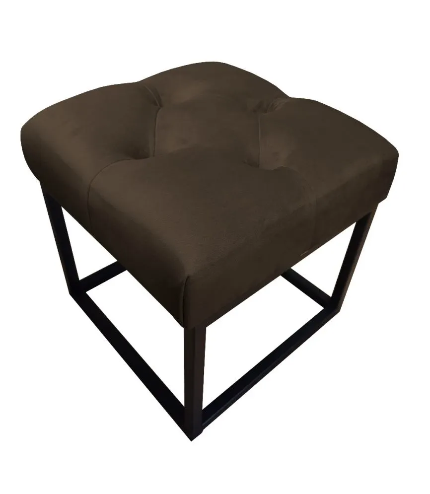 Pufa CHARLIE MG VELVET brązowa na metalowych nogach | MIRAT. w stylu GLAMOUR, LOFT kolekcja