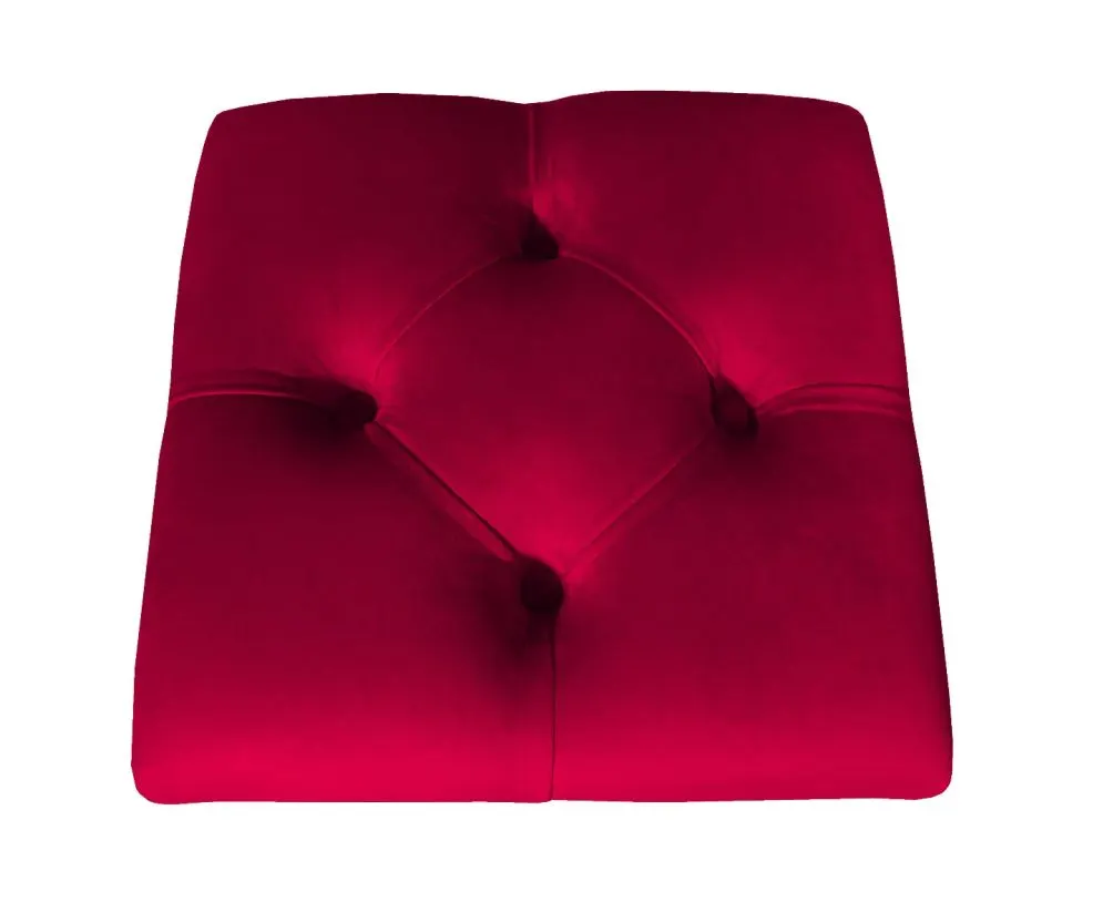 Pufa CHARLIE MG VELVET bordowa na metalowych nogach | MIRAT. w stylu GLAMOUR, LOFT kolekcja