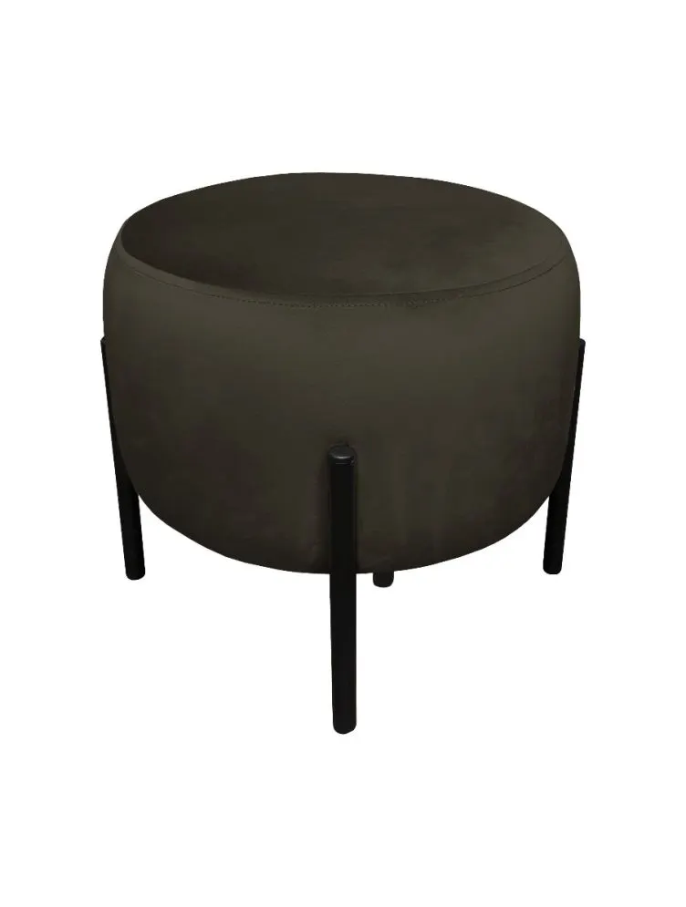 Pufa WILFRED MG VELVET brązowa na metalowych nogach | MIRAT. styl GLAMOUR, LOFT