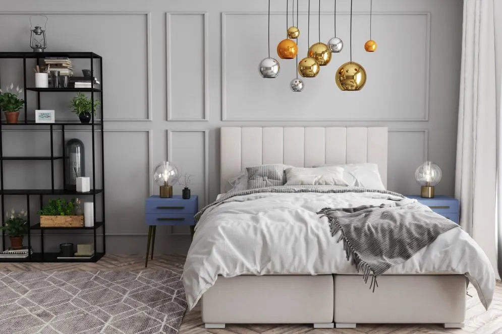 Łóżko kontynentalne SALIMA 180 różowe velvet z pojemnikiem do sypialni | MIRAT. styl GLAMOUR