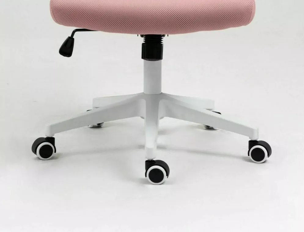 Fotel biurowy Q-026 różowy/biały dla nastolatki I sklep meblowy MIRAT.