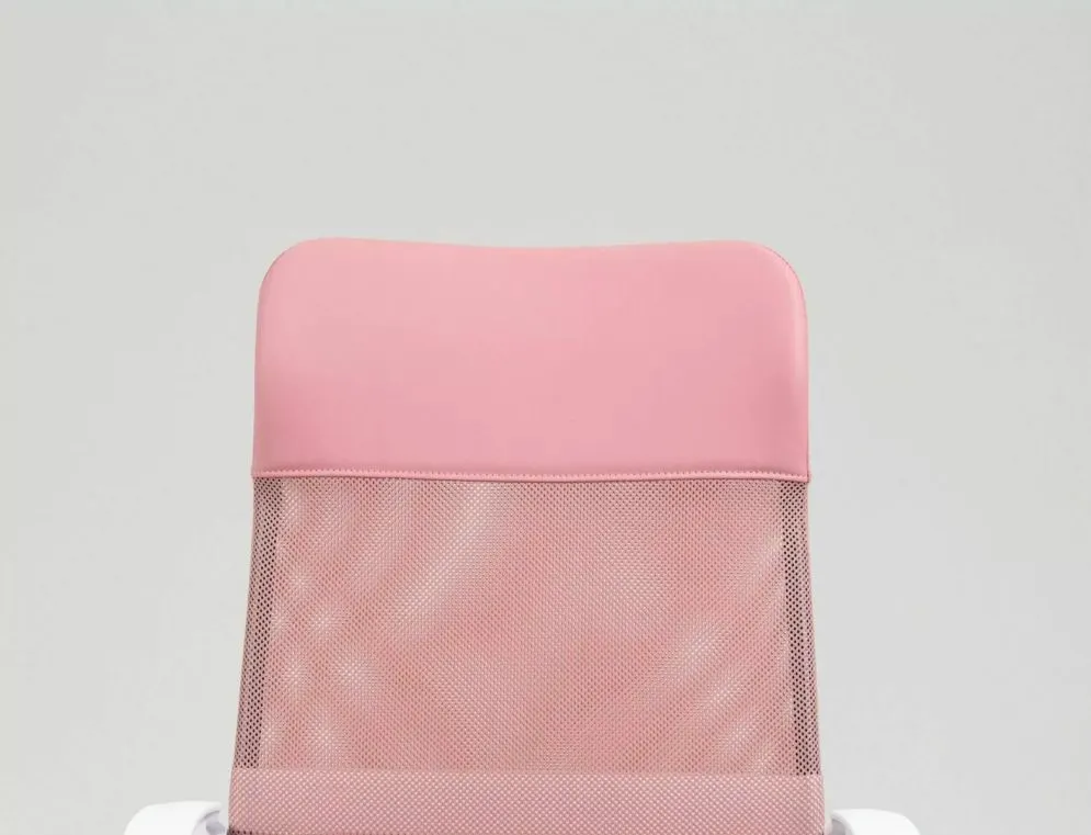 Fotel biurowy Q-026 różowy/biały dla nastolatki I sklep meblowy MIRAT.
