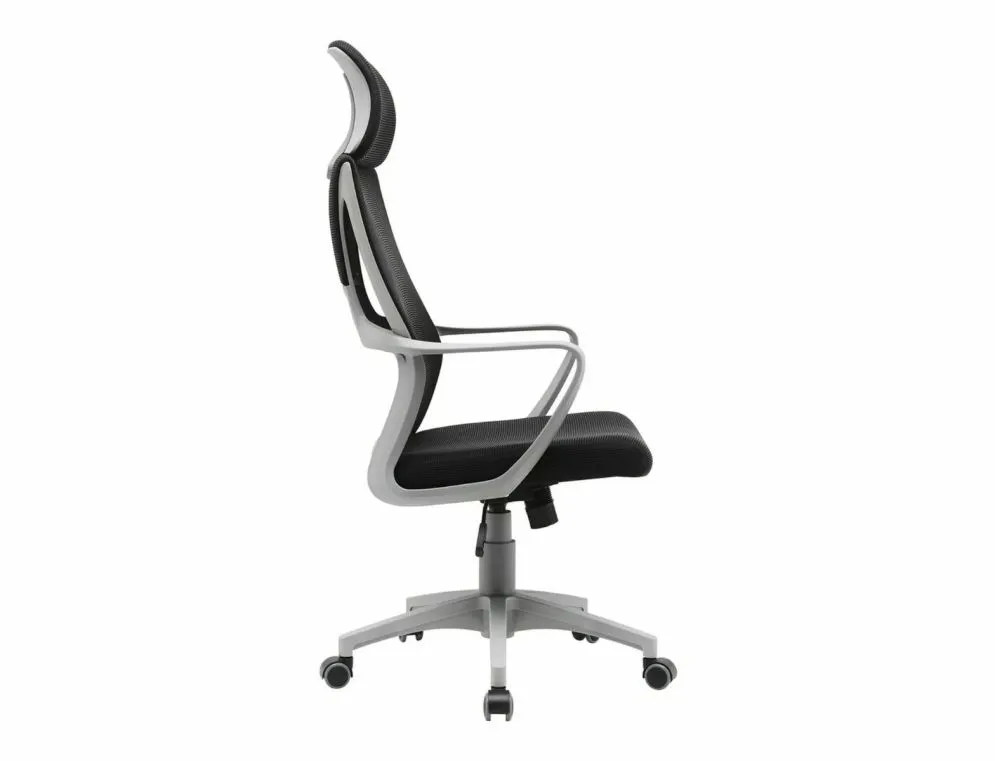 Fotel biurowy Q-095 czarny/szary z podłokietnikami stałymi I sklep meblowy MIRAT.