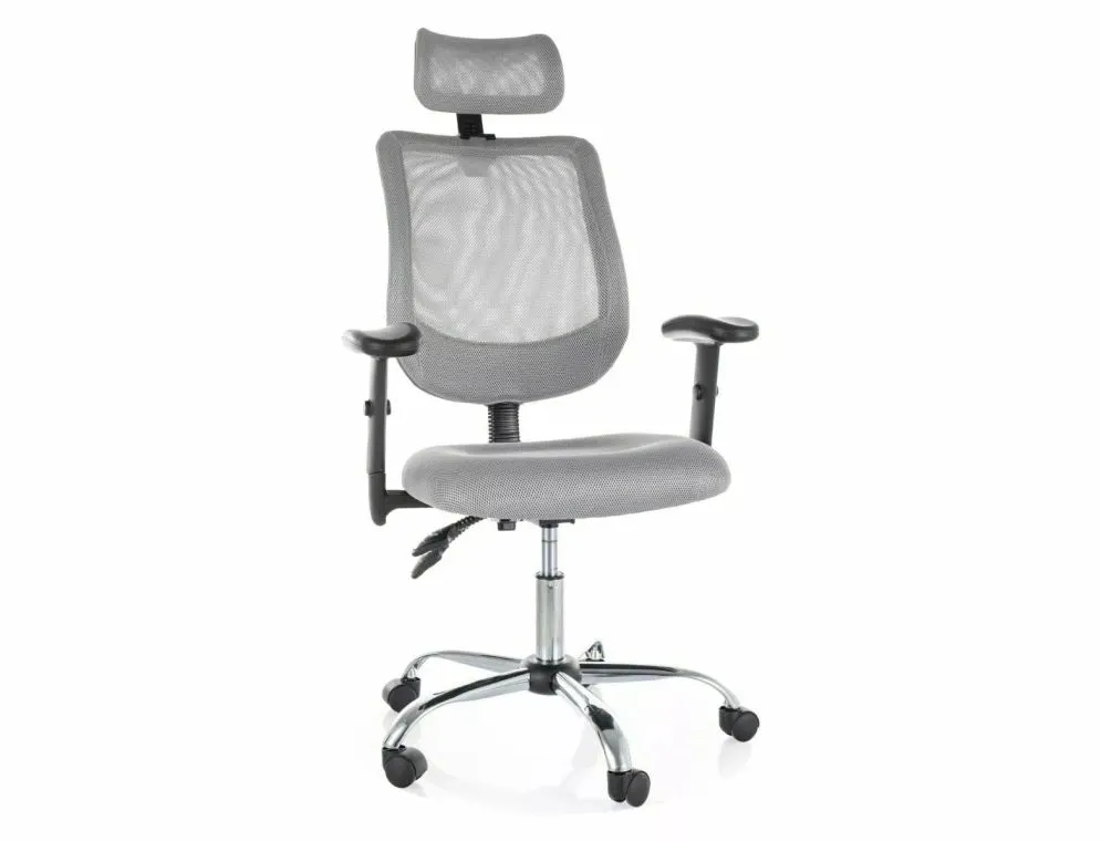 Fotel biurowy Q-118R szary ergonomiczny I sklep meblowy MIRAT.