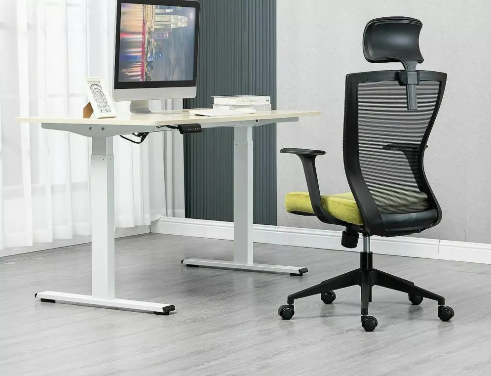 Fotel biurowy Q-328H czarny/zielony z mechanizmem MULTIBLOCK I sklep meblowy MIRAT.