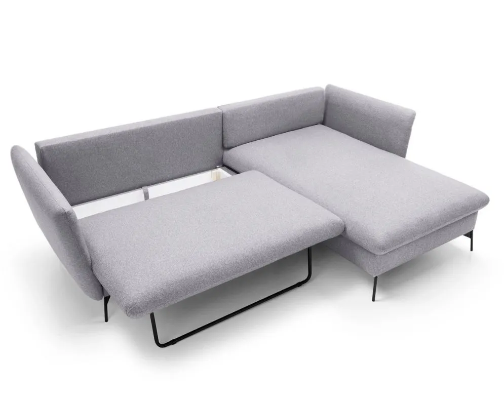 Narożnik z funkcją spania LINDA szary prawy do salonu I sklep meblowy MIRAT.