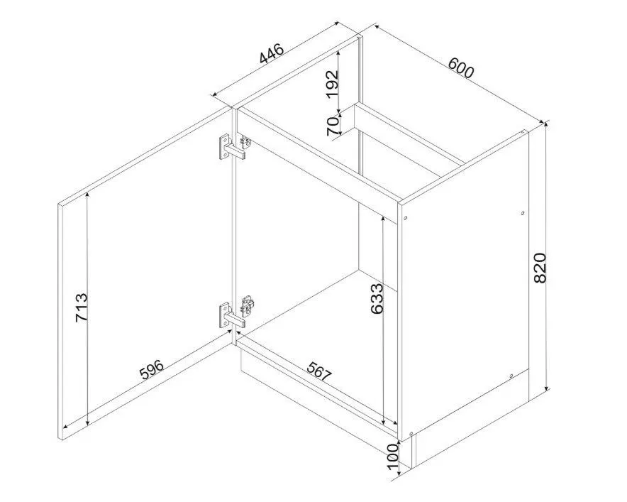 Kuchenna szafka pod zlew GIANNA D60ZL P/L biała alaska/dąb artisan I sklep meblowy MIRAT. styl SKANDYNAWSKI