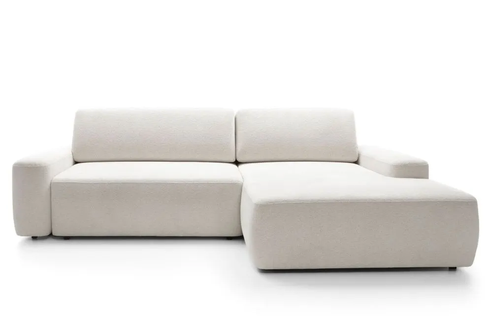 Narożnik z funkcją spania BELLA śmietankowy prawy/lewy I sklep meblowy MIRAT. styl SKANDYNAWSKI