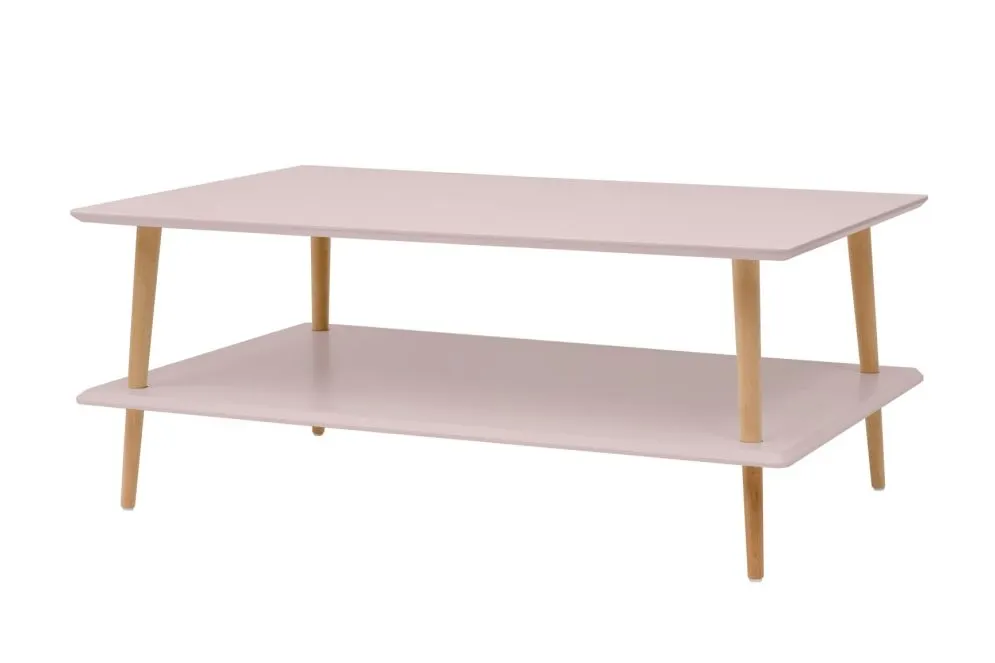 Ława KORO LOW różowa prostokątna do salonu | MIRAT. w stylu SKANDYNAWSKI kolekcja
