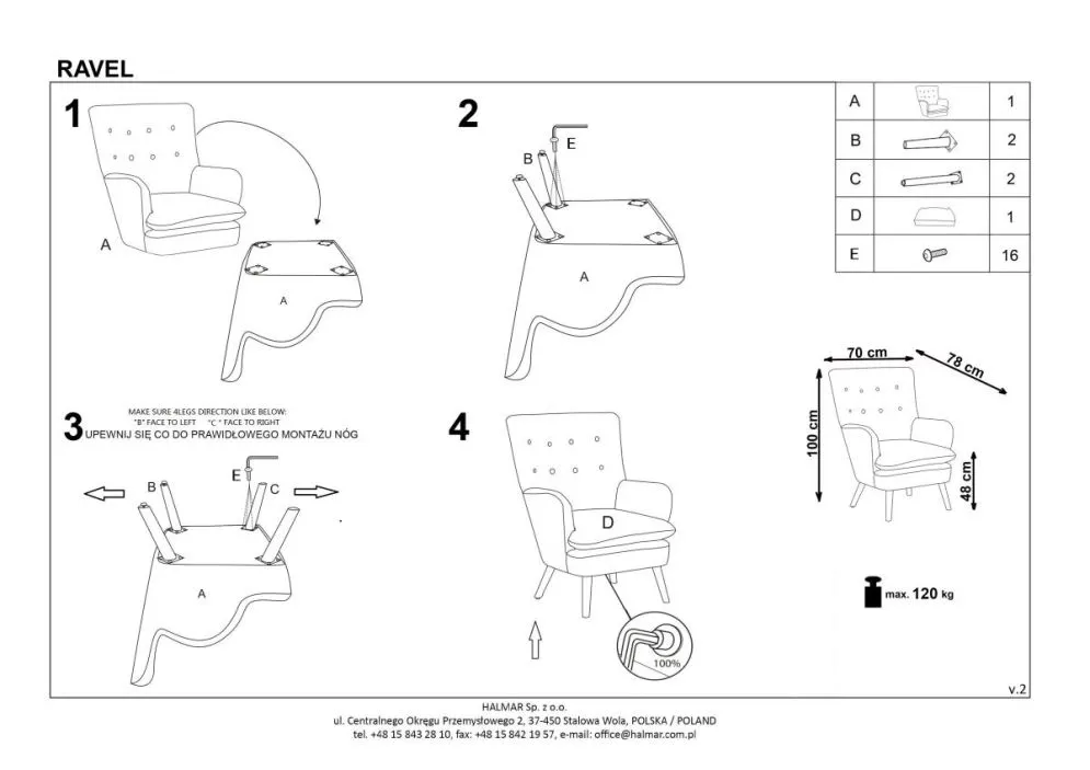 Fotel RAVEL VELVET ciemno zielony/naturalne drewno pikowany | MIRAT.