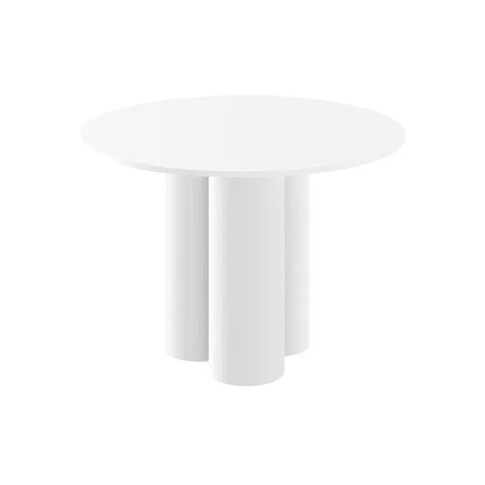 Stół okrągły RAVEO 100x100 biały połysk nowoczesny I sklep meblowy MIRAT.