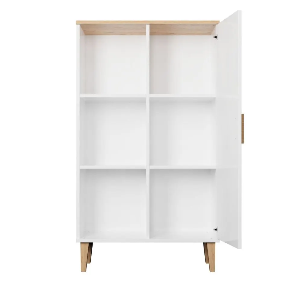 Regał DENVER biały/hikora na książki I sklep meblowy MIRAT. styl SKANDYNAWSKI kolekcja DENVER