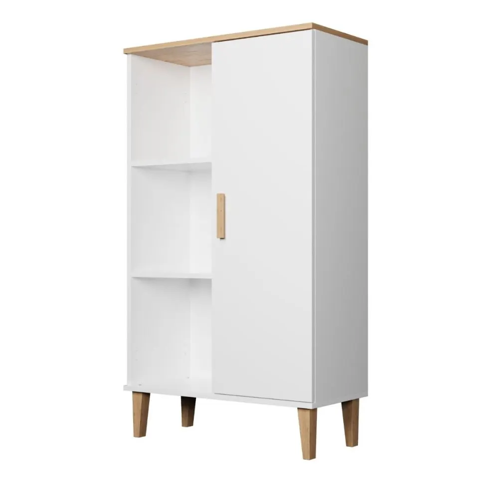 Regał DENVER biały/hikora na książki I sklep meblowy MIRAT. styl SKANDYNAWSKI kolekcja DENVER