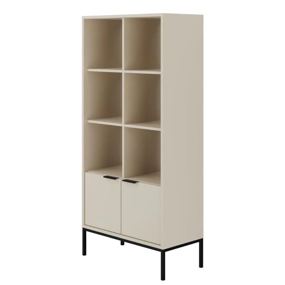 Regał AUSTIN kaszmir/czarny na metalowych nogach I sklep meblowy MIRAT. styl GLAMOUR