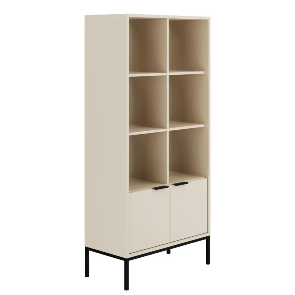 Regał AUSTIN kaszmir/czarny na metalowych nogach I sklep meblowy MIRAT. styl GLAMOUR