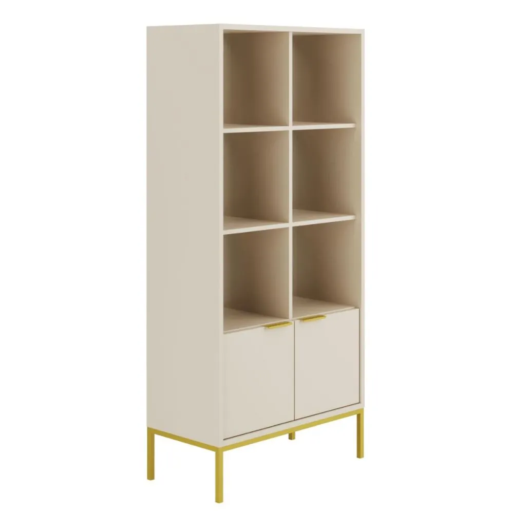 Regał AUSTIN kaszmir/złoty w stylu glamour I sklep meblowy MIRAT. styl GLAMOUR